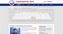 Desktop Screenshot of chansmartialarts.com
