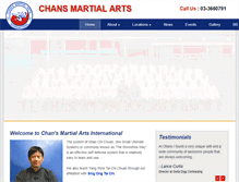Tablet Screenshot of chansmartialarts.com